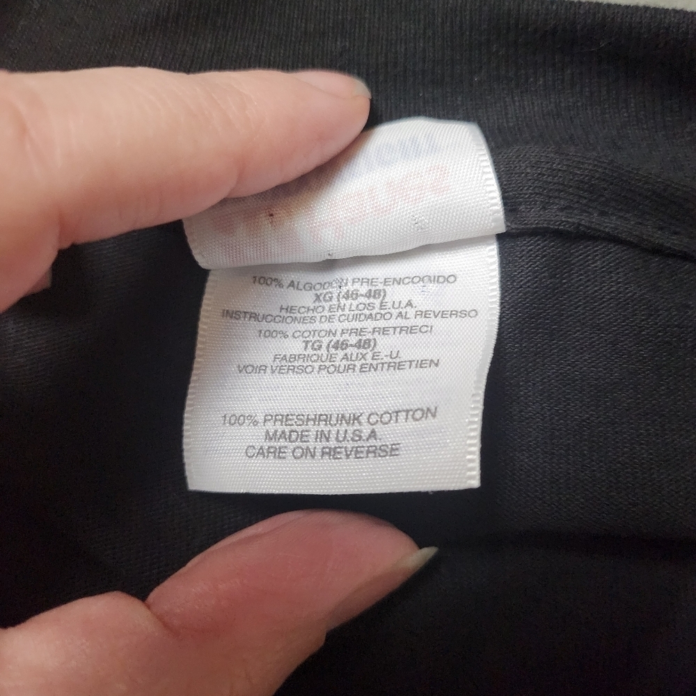 VTG 90s Hanes Red Dog Made in USA T-shirt men XL retro black - Picture 3 of 7